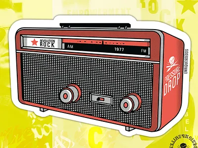 Revolution Rock Sticker design illustration punk punkrock questioneverything sticker stickers theclash