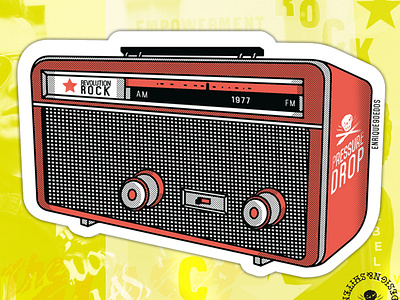 Revolution Rock Sticker design illustration punk punkrock questioneverything sticker stickers theclash