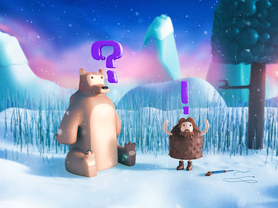 Renevant 3d illustration renevant snow