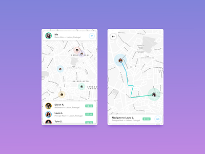 Daily UI 020 / Location Tracker app daily100 dailyui dailyui020 dailyui20 design location map minimal tracker ui user interface