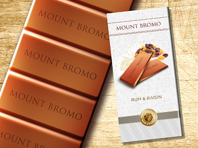 Mount Bromo Rum and Raisin chocolate chocolate design mount bromo mount bromo chocolate product design raisin chocolate rum and raisin flower wrapper design