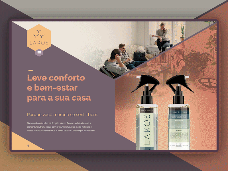 Lakos Comfort and Well-Being brand design interface interface design ui wip work in progress