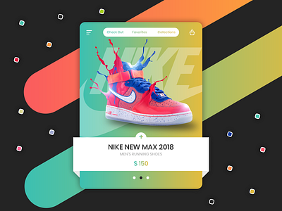 Add Cart New Nike Max 2018 2018 dashboard design ecomerce free psd design landing page design nike nike running psd design. ui design