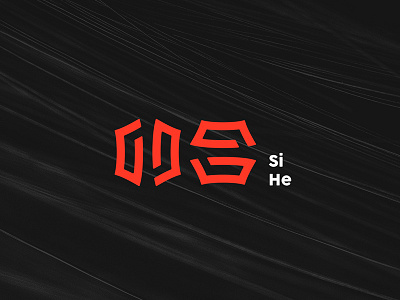sihe logo big data brand character color conine design icon intelligent building logo