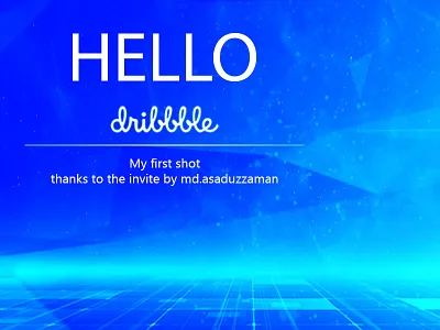 Hello Dribble! app branding design flat icon illustration logo mobile ui ux vector web website