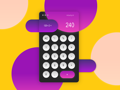 Calculator - dailyUI calculator color dailyui dailyui 004 design invisonapp