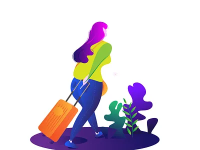 回家咯 女人 旅行箱