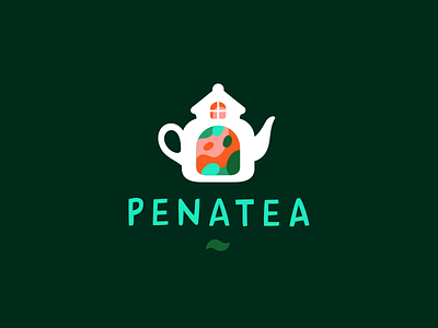 Penatea comfortable green home house logo logotypedesign tea