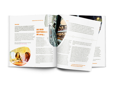 Spreadontwerp Sociaal jaarverslag graphic design typography
