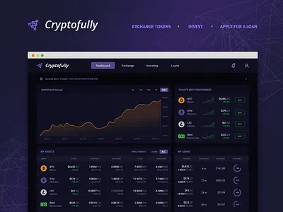 Cryptofully - Crypto Investing and Lending Platform bitcoin bitcoin exchange bitcoin loans charts crypto app crypto exchange crypto investing crypto lending cryptocurrency exchange cryptocurrency investing cryptocurrency lending dashboard ethereum portfolio