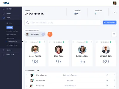HR Portal dashboard - Web App app design dashboard hr job portal large text uiux user experience web app