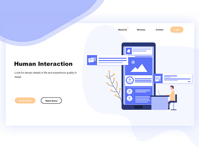 Human Interaction design illustration ui