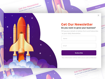 Subscription Popup Overlay app design graphic design photoshop ui ux