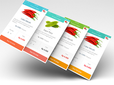 Waroeng Mobile App Concept design mobile app photoshop ui ux