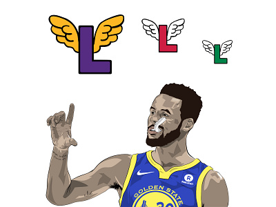 Steph Handing out Ls adobe adobe draw apple pencil art basketball celebrity design digital art espn fan art golden state warriors graphic design illustration nba nike sports steph curry stephen curry