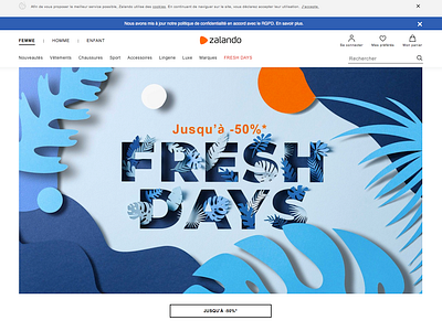 Zalando France Sale imagery graphic design handmade illustration typography ui ux web design website
