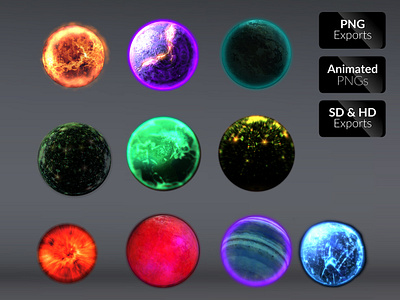 Fantasy PlanetsFX action adventure fantasy game game asset illustration mobile sprite sheet