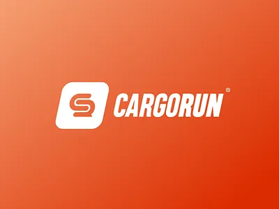 Concept logo for CargoRun app branding cargo design logistics logo minimal run vector