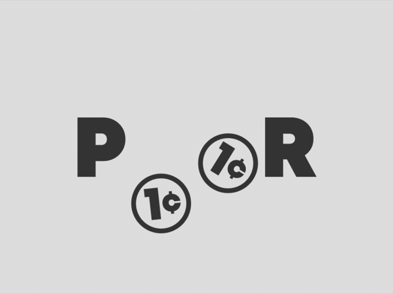 Poor / Word as Image after effects animation creative gif motion word as image