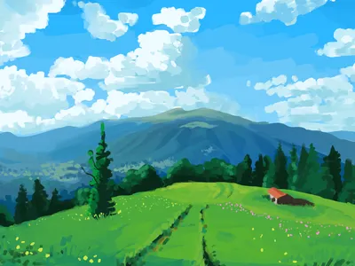 Landscape II concept environment design fine art illustration mountains nature nature illustration painting plein air