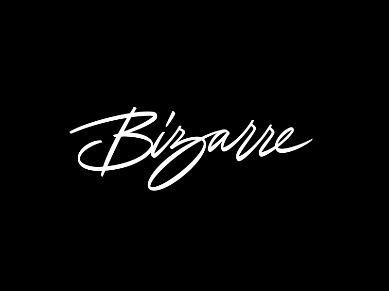 Bizarre bizarre calligraphy icon lettering logo logotype mark symbol