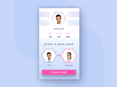 Word Game App android app blue clean concept design design app entertainment game interface iphone letter mobile pink relax ui ui elements ux word word game