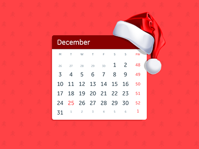 DailyUI - 038 - Calendar calendar christmas dailyui date holiday ui week