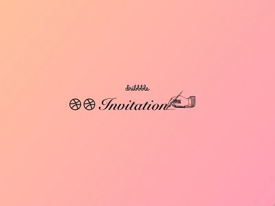 2 Dribbble Invitations drawing dribbble dribbble invitation graphic design handwriting illustration illustrator invitation