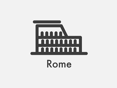 Rome city design icon icons illustration illustrator logo logodesign logodesigner logotype minimalism minimalist minimalist design