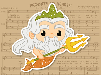 King Triton character character design king triton mermaid merman paper crafting party poseidon scrapbook sea trident