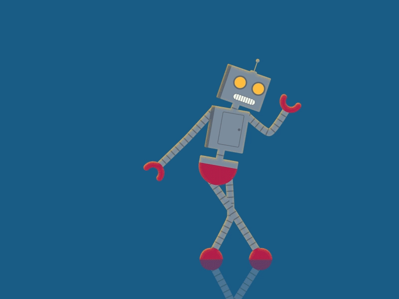 Roboto 2d after effects animation character dance gif mograph motion graphics robot