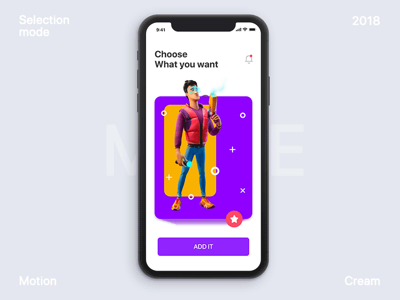 Choose game iphonex mode ui ux