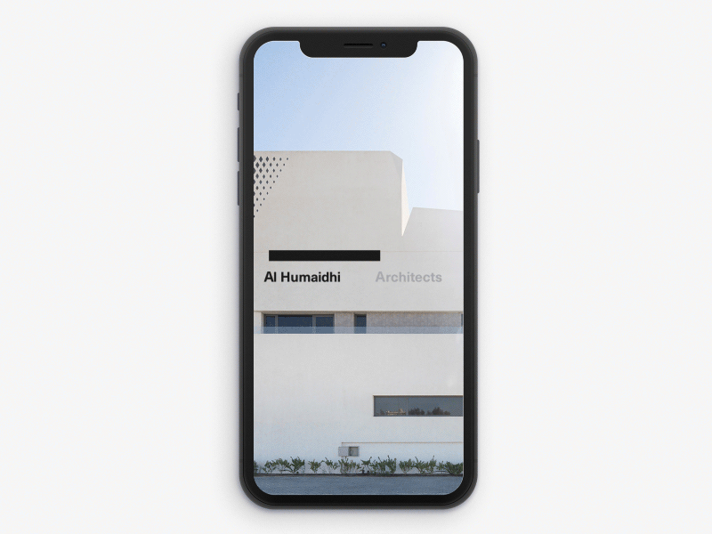 Al-Humaidhi Architects cards landing logo scroll transitions ui web