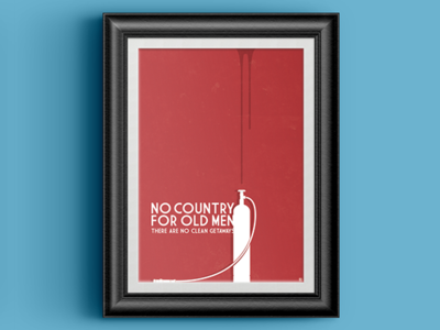 No Country For Old Men fan art movie poster silkscreen