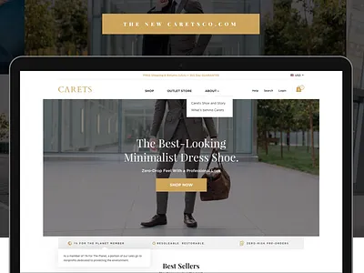 Carets Case Study e commerce flat design flat ui illustration logo responsive design typography ui web design