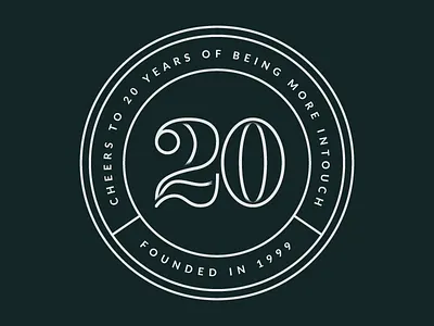 20 Years Badge 20 anniversary hand lettering
