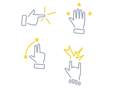 Gestures icon illustration vector web