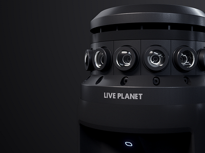 Live Planet Camera 360 3d camera cinema4d dark gray design designer image marketing mockup model modeling photography photoshop render tech technology vr