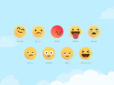 Mood notes 3 blue clean color emjoy face mobile