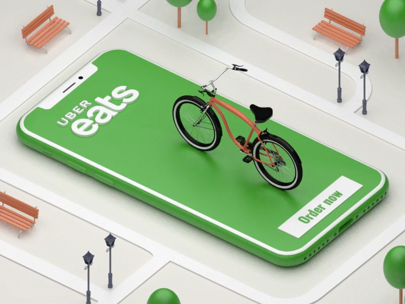 Uber Eats City 3d animation blender blender 3d city isometric lowpoly mexico ride uber uber eats