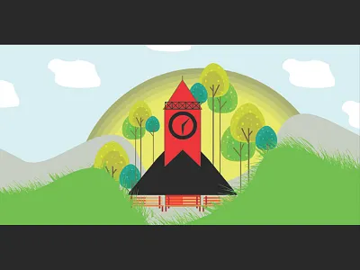 Sylhet Ali Amjad S Clock art design flat graphic design illustration vector