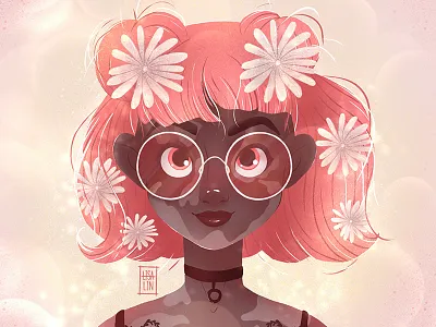 Darkskin beauty. Character Design. iPad Pro + Procreate art cartoon cartoon character cg character character design concept cute design fantasy girl illustration ios ipad pro modern portrait procreate top