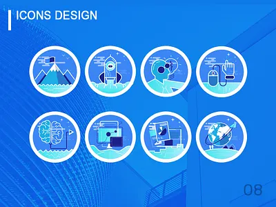 Blue Technology Icons icon