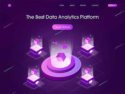 Data analysis platform concept design illustration ui 插图