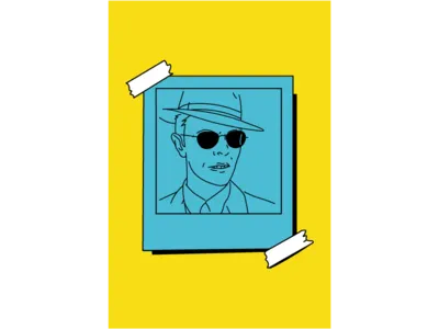 David Bowie poster bowie color design flat illustration line logo polaroid postcard