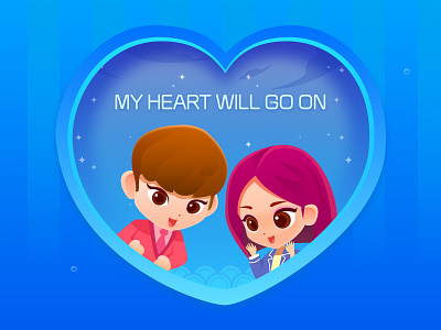 My heart will go on cartoon design sketch