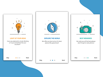 Onboarding Screens app based ui design illustration onboarding screens ui