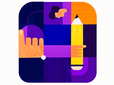 Creating routine branding colors concept flat illustration texture