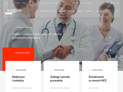 Surgica Website Hero DIV ui ux we design web