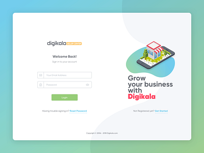 Digikala Seller Center Login Page loginpage uidesign ux design website